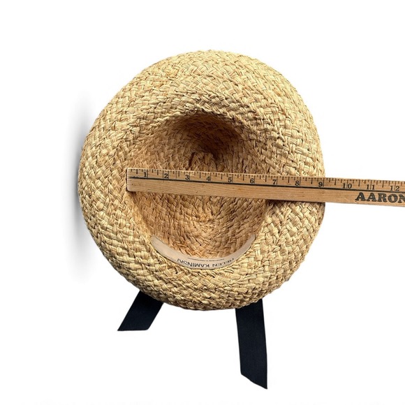Helen Kaminiski‎ Classic 5 Raffia Hat One Size Handcrafted - Picture 15 of 16